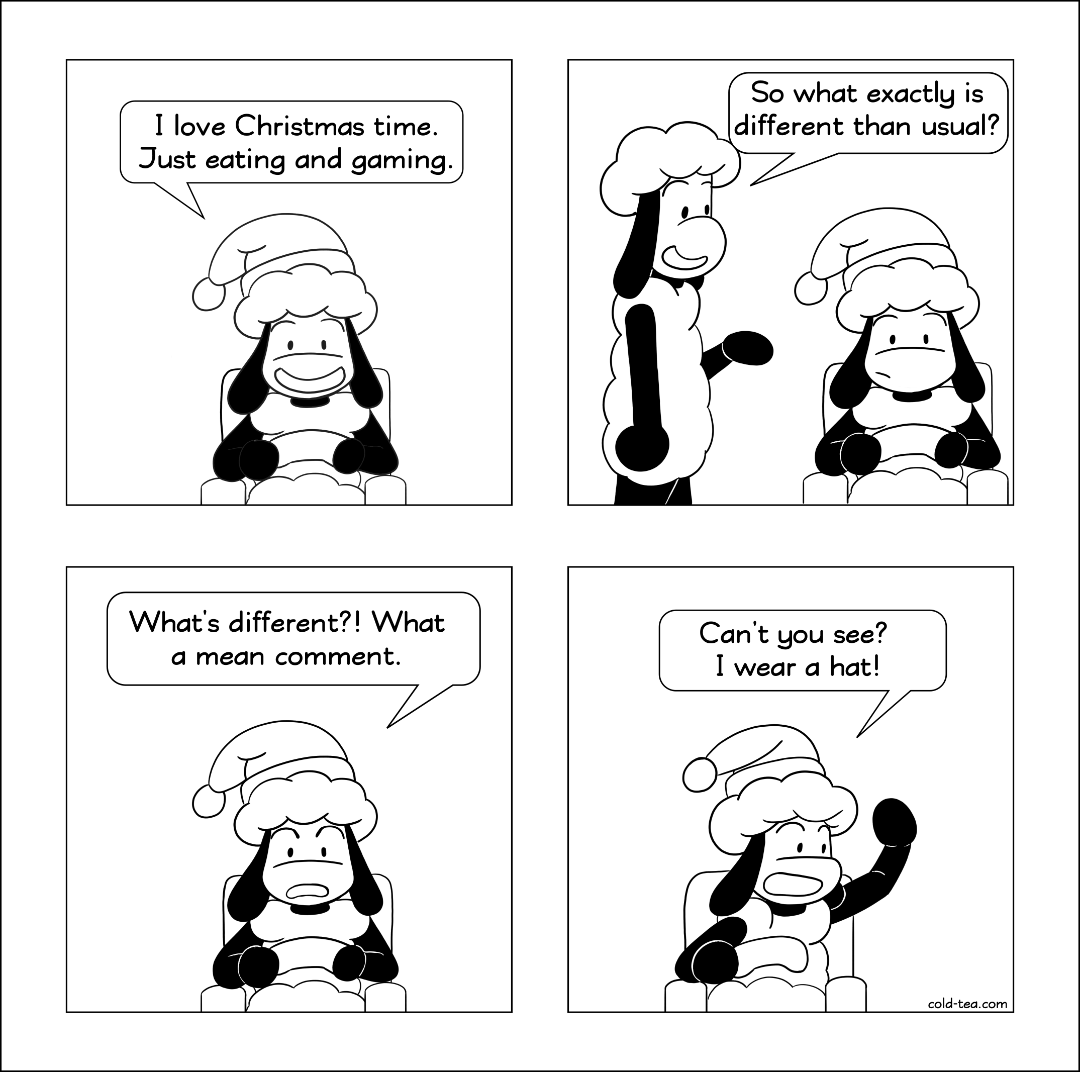 Comic about Christmas time.