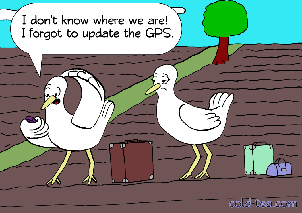 Comic about GPS.