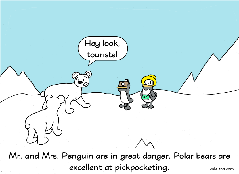 penguins on vacations